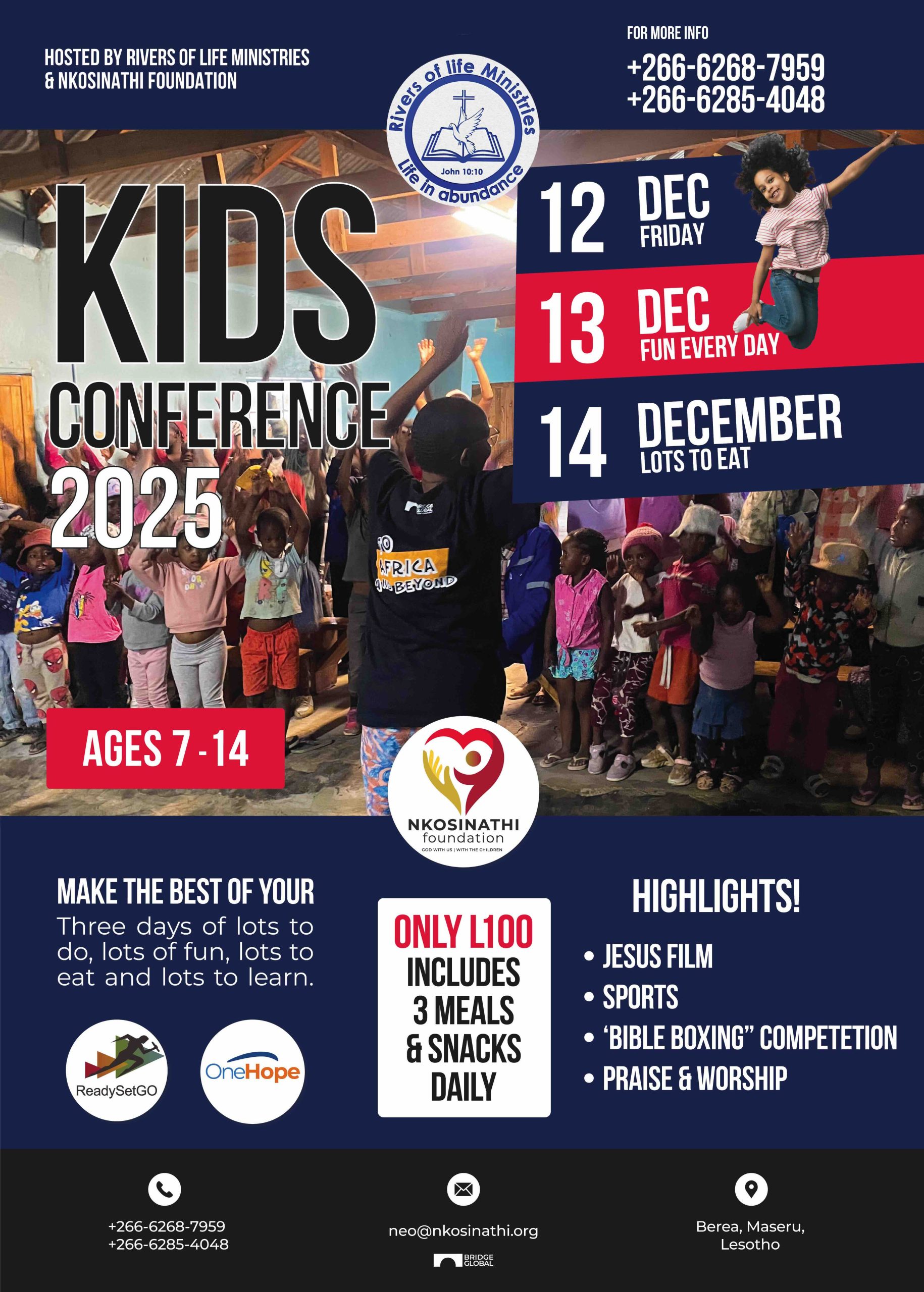 CHILD SPONSORSHIP: Lesotho Kids Conference 2025